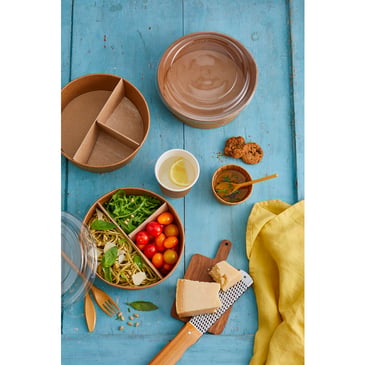 An array of containers using PacknWood's Divider 3 sides to fit in 210PCP1100K & 210PCCO1200K 